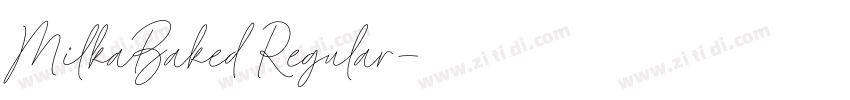 MilkaBaked Regular字体转换